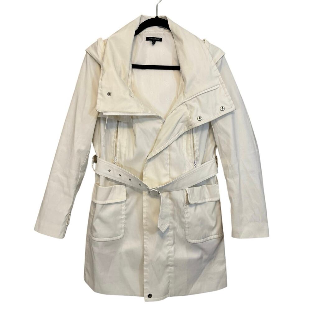 Samuel Dong Trench Coat White Small